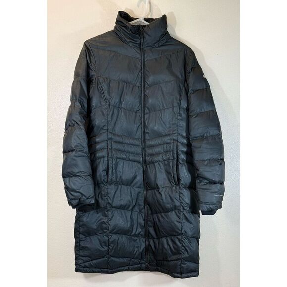 Columbia Black Omni-Heat 650 Down Filled Midi Puffer Jacket Women’s Small - Picture 2 of 16